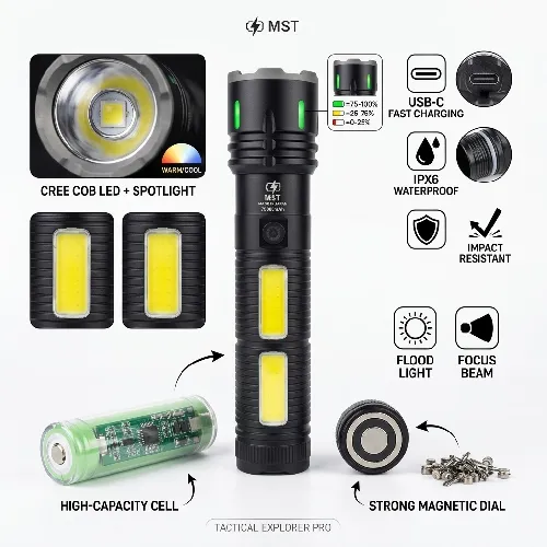 Laser Cannon Super Bright Flashlight